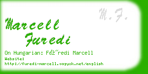 marcell furedi business card